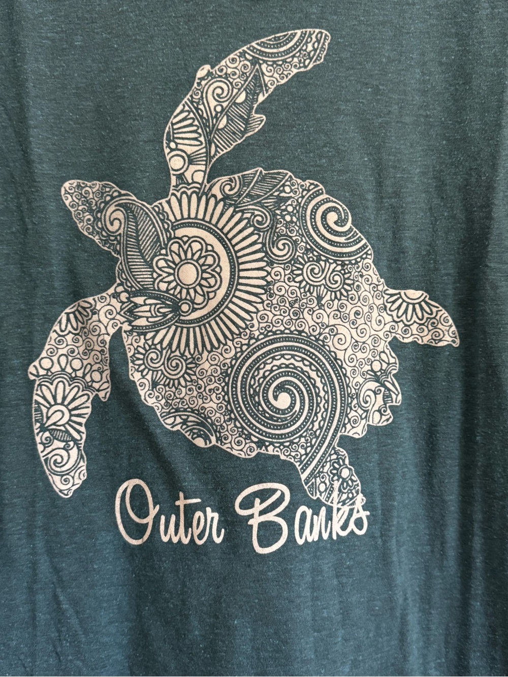 Blue Turtle Graphic V-Neck Tee - Outer Banks - Picture 4 of 7